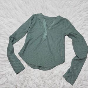 Green Long Sleeve Women's Top